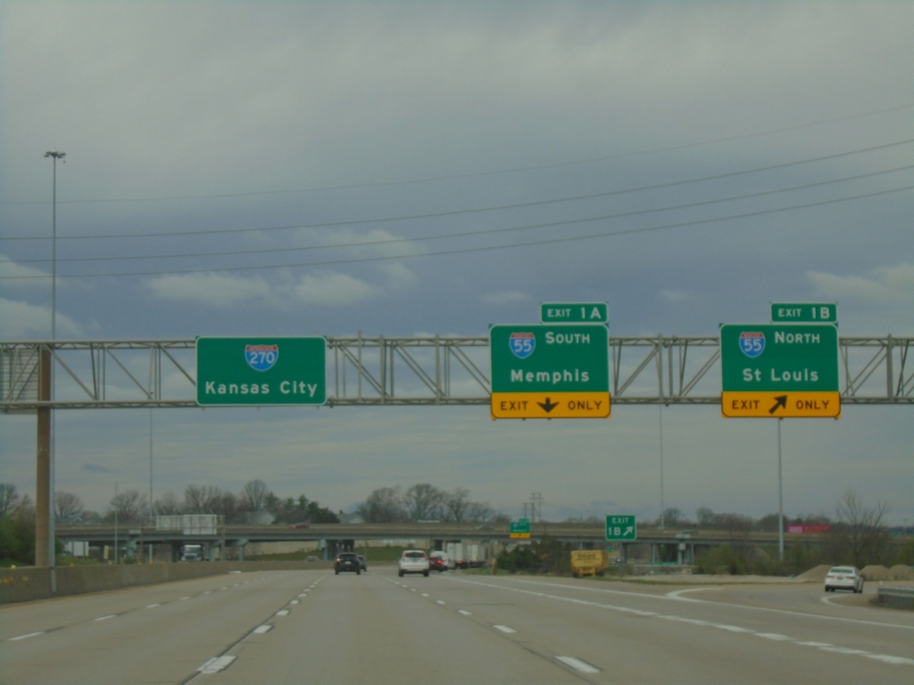 End I-255 South at I-55/I-270