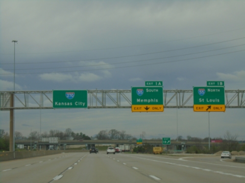 End I-255 South at I-55/I-270