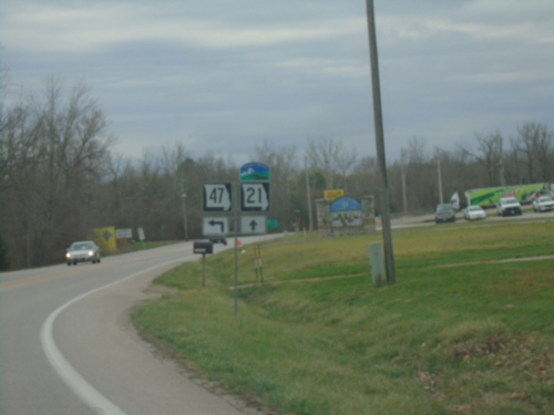 MO-21/MO-47 South at MO-21/MO-47 Split