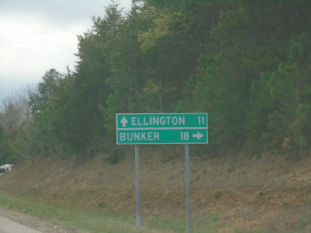 MO-21/MO-72 South at Route Split