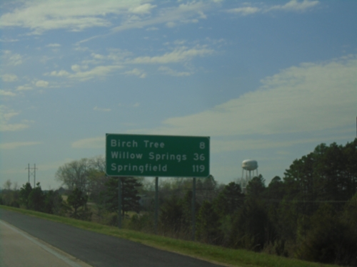 US-60 West/MO-19 South - Distance Marker
