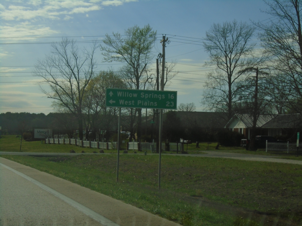 US-60 West/MO-17 South at US-60/MO-17 Split
