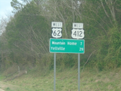 US-62/US-412 West - Distance Marker