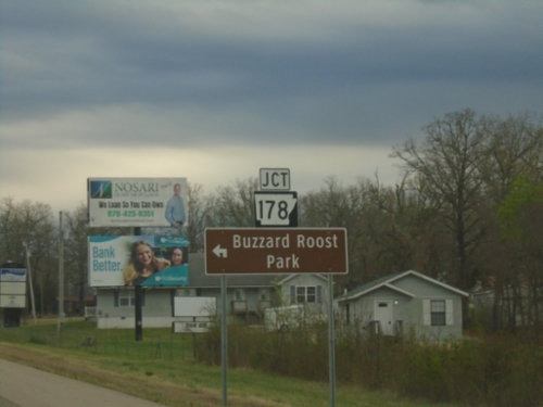 US-62/US-412 West Approaching AR-178