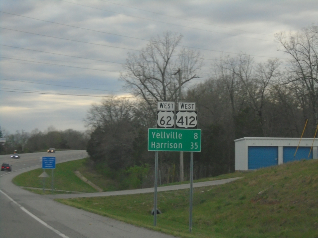 US-62/US-412 West - Distance Marker