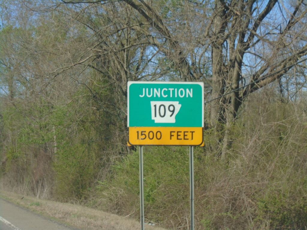US-64 West Approaching AR-109