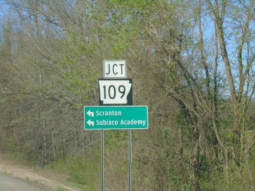US-64 West Approaching AR-109
