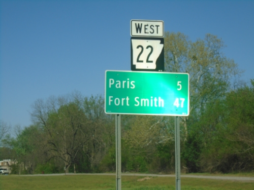 AR-22 West - Distance Marker