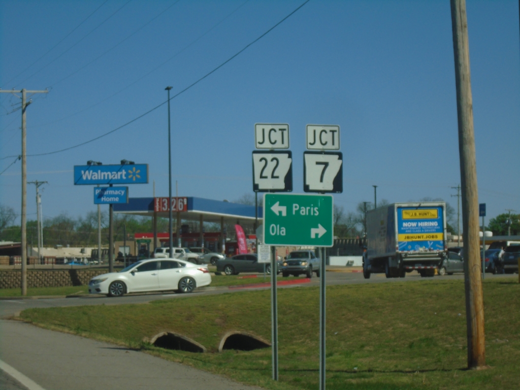 AR-27 North Approaching AR-22 and AR-7