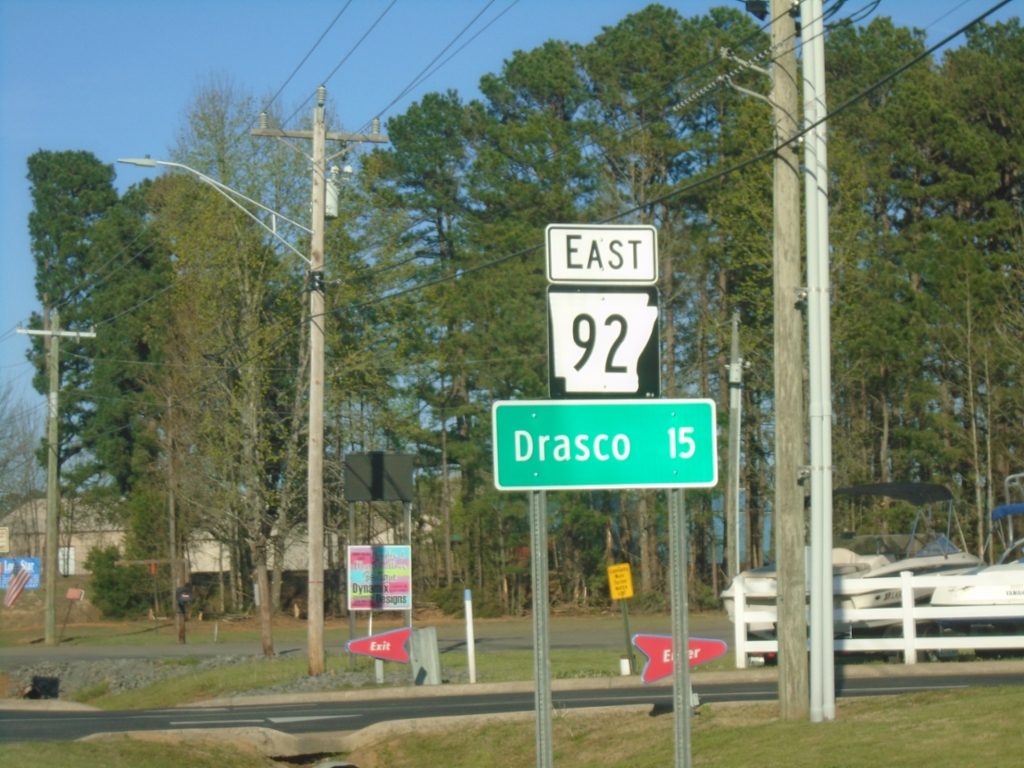 AR-92 East - Distance Marker
