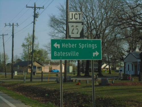 AR-87 North at AR-25