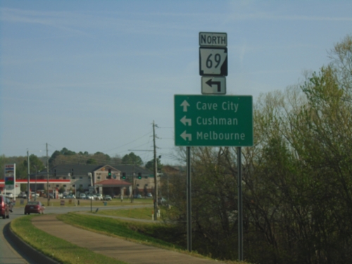 US-167 North at AR-69 North