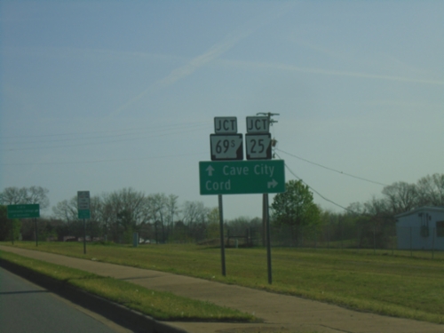 US-167 North at AR-25/AR-69S