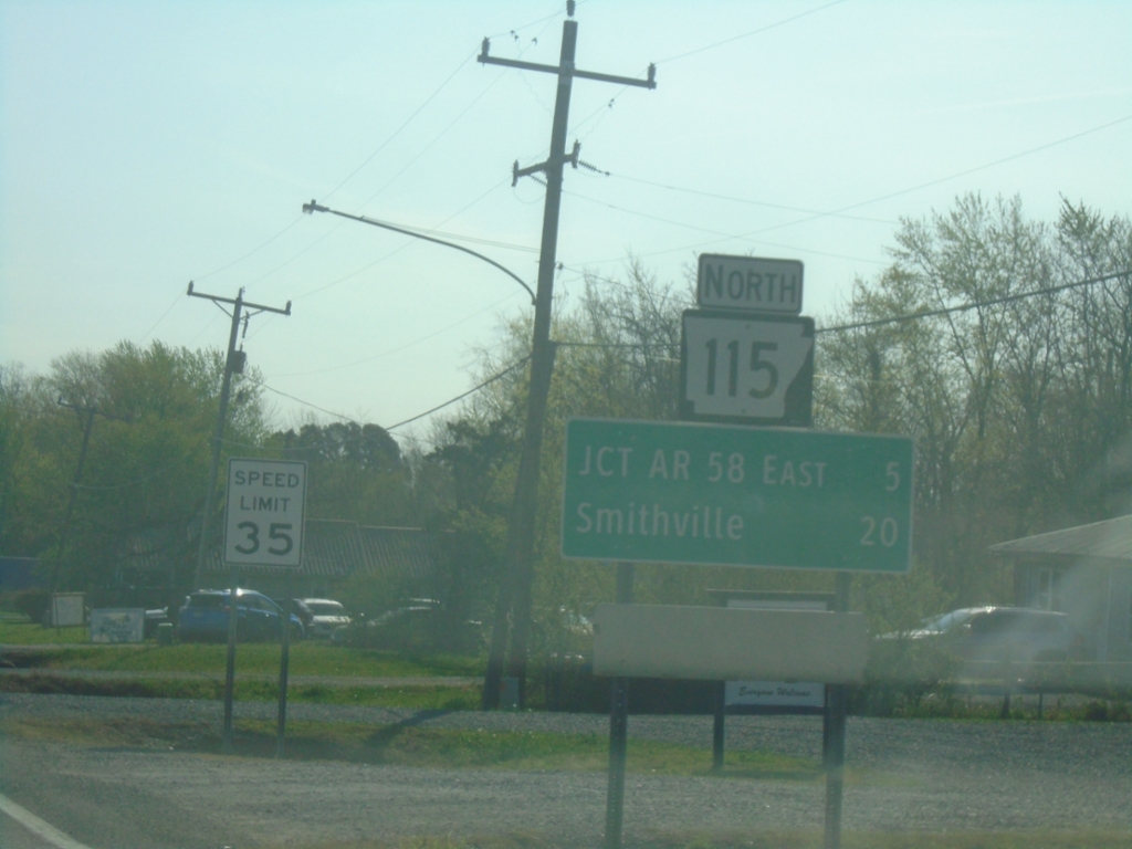 AR-115 North - Distance Marker