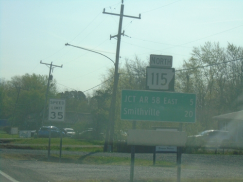 AR-115 North - Distance Marker