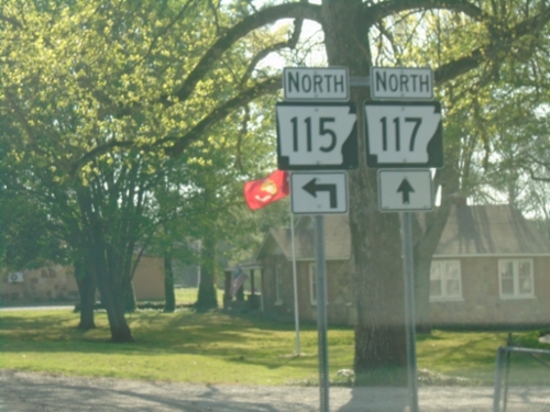 AR-115/AR-117 North at AR-115/AR-117 Split 