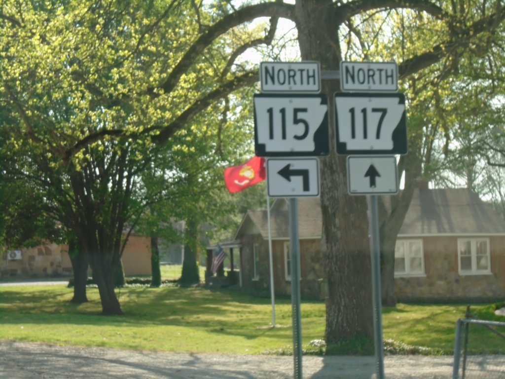 AR-115/AR-117 North at AR-115/AR-117 Split 