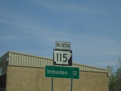 AR-115 North - Distance Marker