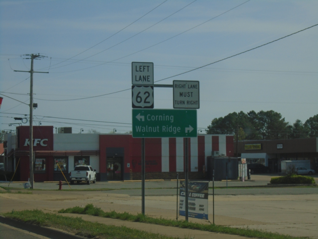 US-62 North Approaching US-67
