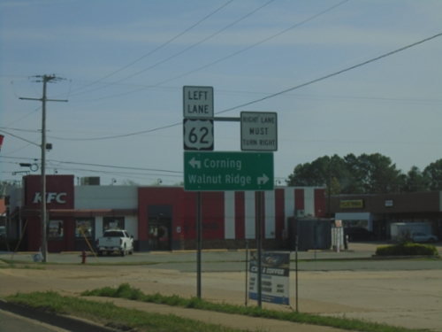 US-62 North Approaching US-67