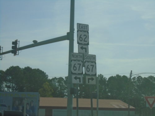 US-62 East at US-67