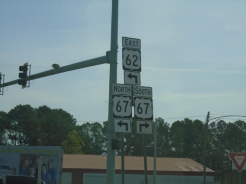 US-62 East at US-67