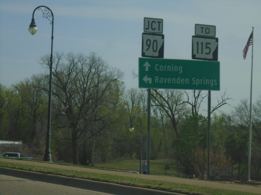US-62 East/US-67 North Approaching AR-115