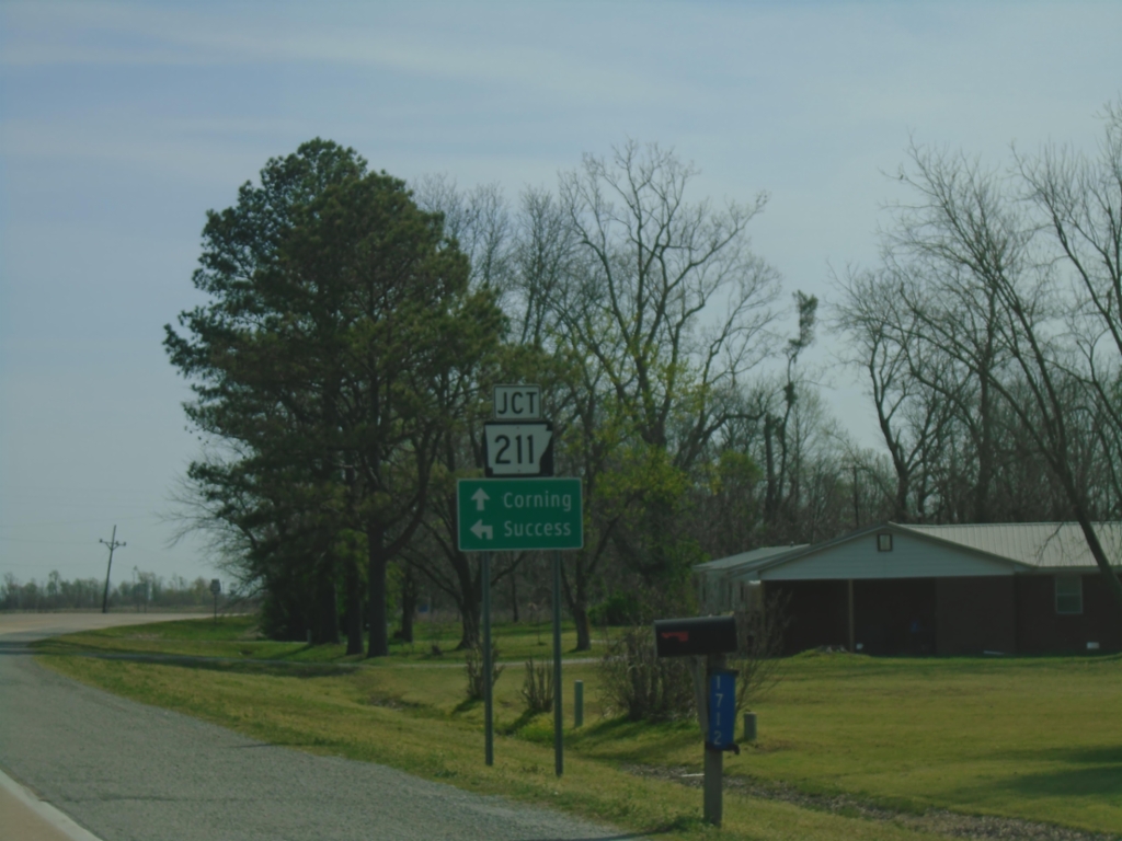 US-62 East/US-67 North Approaching AR-211