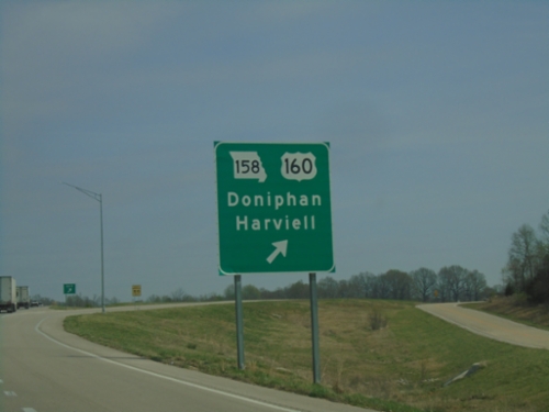 US-67 North at US-160/MO-158 Interchange