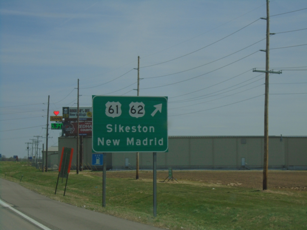 US-60 East at US-61/US-62 Interchange