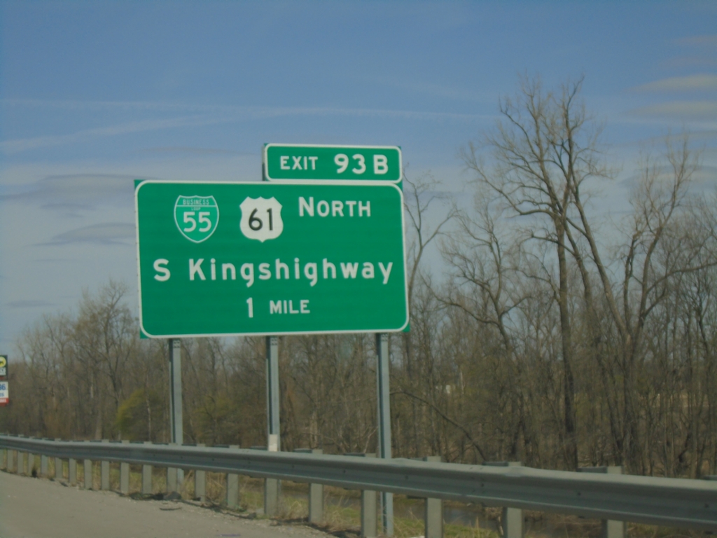 I-55 North - Exit 93B