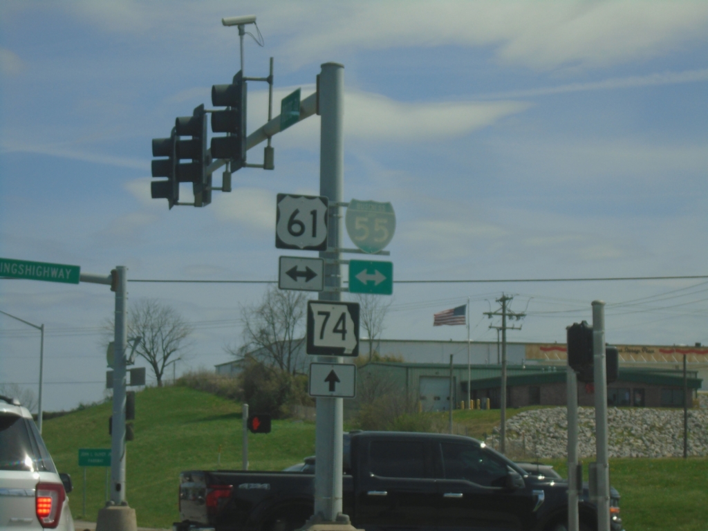MO-74 East at US-61/BL-55 - Cape Girardeau