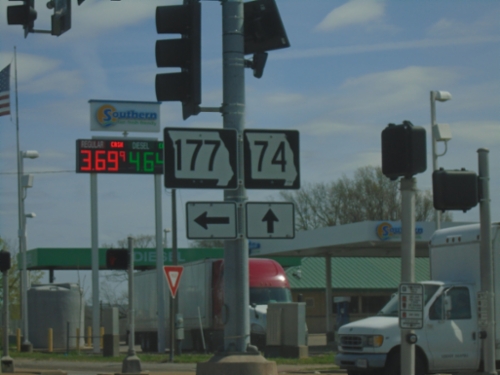 MO-74 East at MO-177