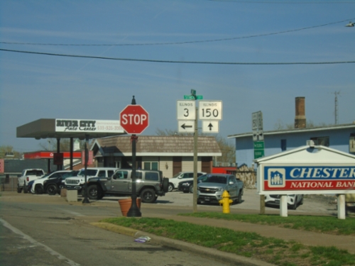 IL-3 North/IL-150 East at IL-3/IL-150 Split