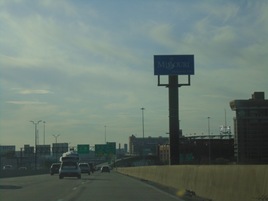 I-64 West/I-55 South - Entering Missouri