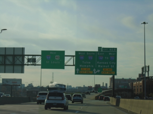 I-64 West/I-55 South at Exit 40B