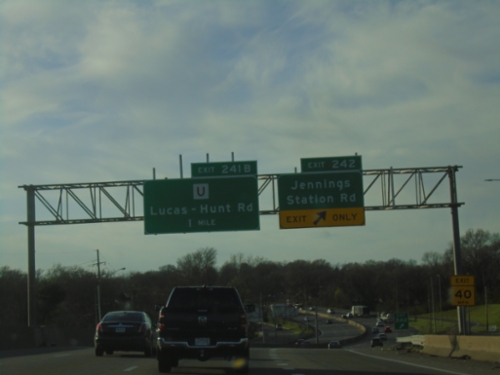 I-70 West - Exits 242 and 241B