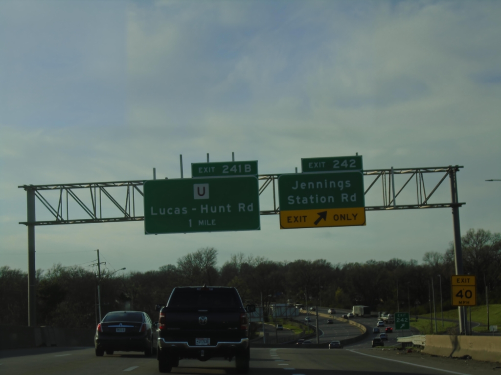 I-70 West - Exits 242 and 241B