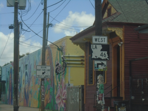 LA-46 West Approaching Elysian Fields Ave