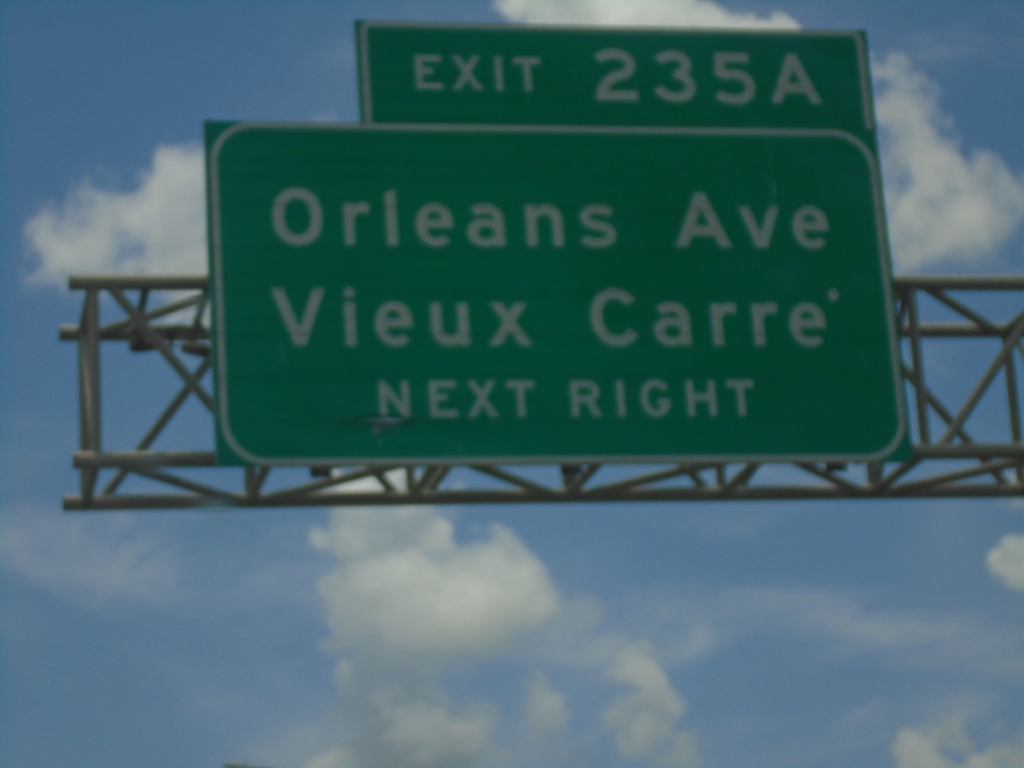 I-10 West - Exit 235A