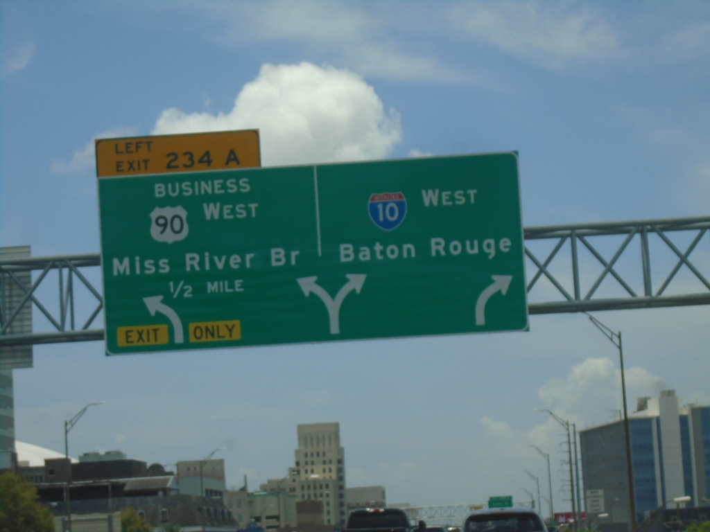 I-10 West - Exit 234A
