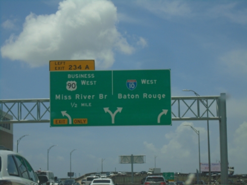 I-10 West - Exit 234A