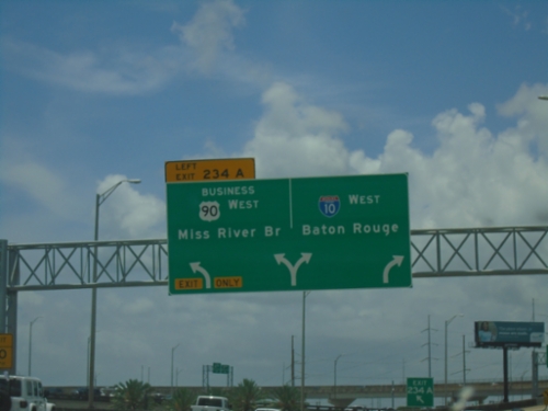 I-10 West - Exit 234A