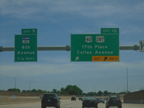 I-225 South - Exit 10 and 9
