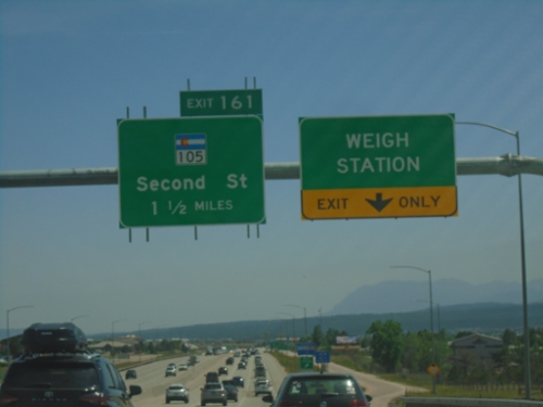 I-25 South - Weigh Station and Exit 161