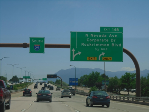 I-25 South - Exit 148
