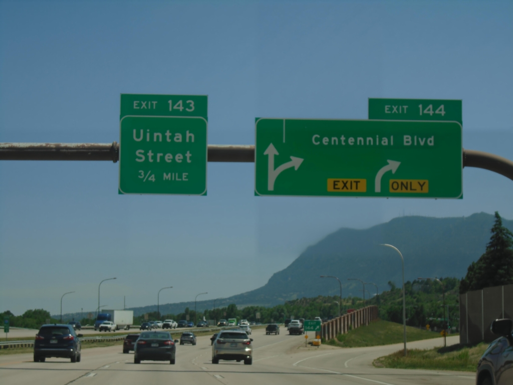 I-25 South - Exits 144 and 143