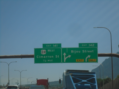 I-25 South - Exits 142 and 141