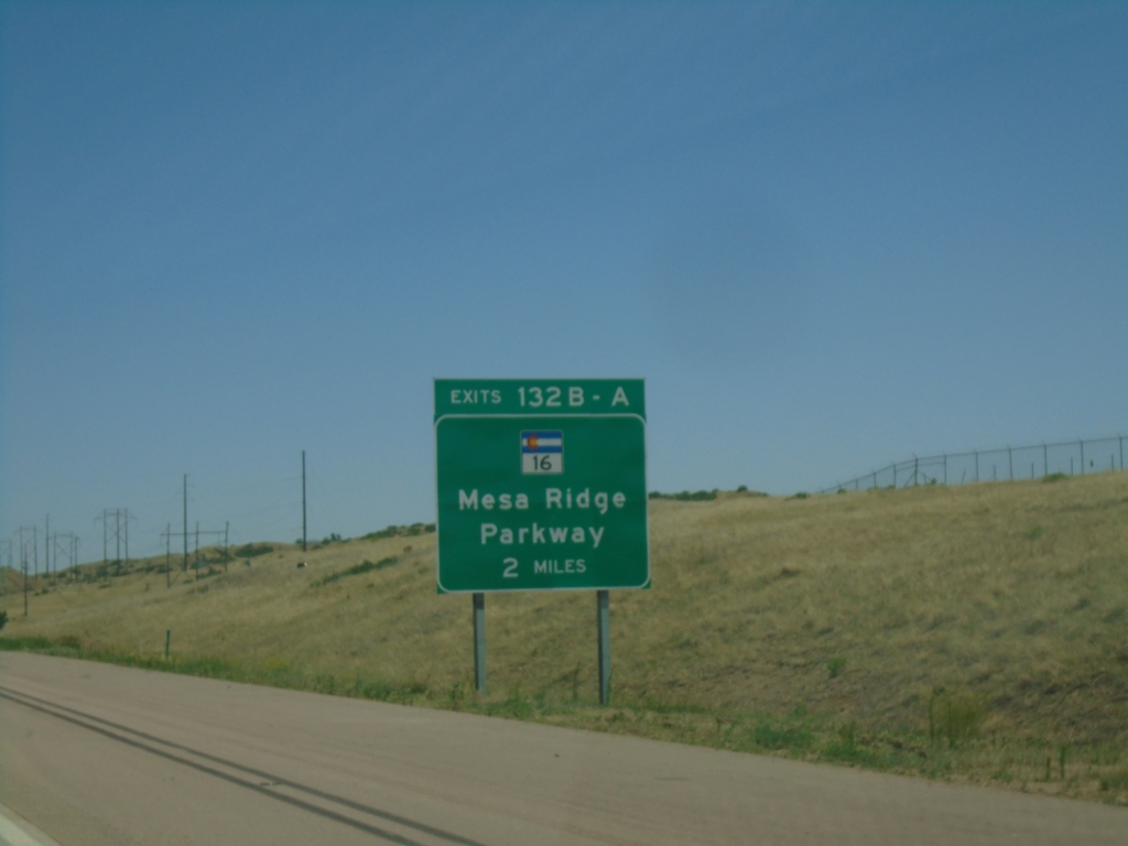 I-25 South - Exits 132B-A