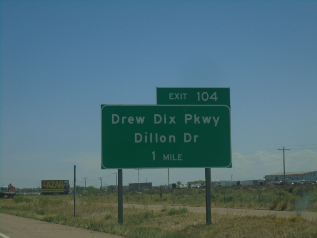 I-25 South - Exit 104